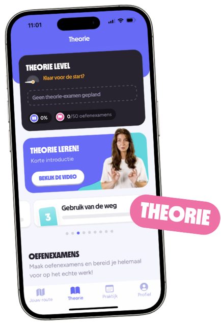 Huiswerkopdracht in de ON MY WAY app met uitleg van een praktijkonderdeel