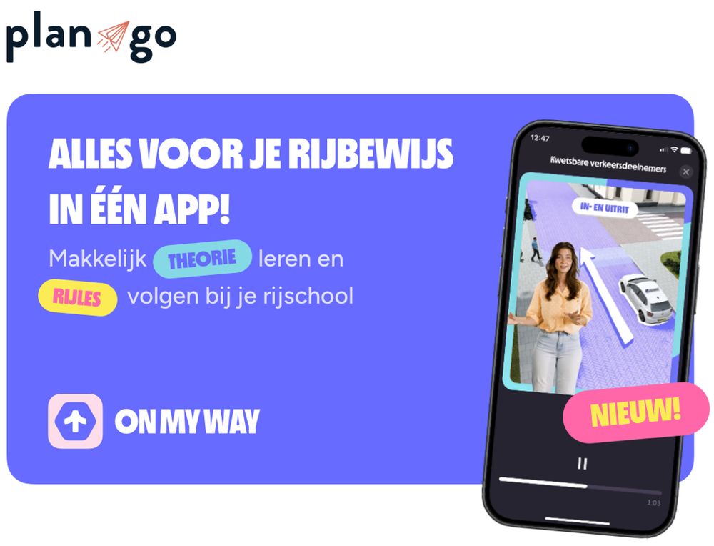 Overzicht van de planning en voortgang in de ON MY WAY leerlingapp